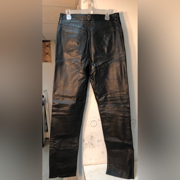 Straight cut leather pants - Picture 4 of 5